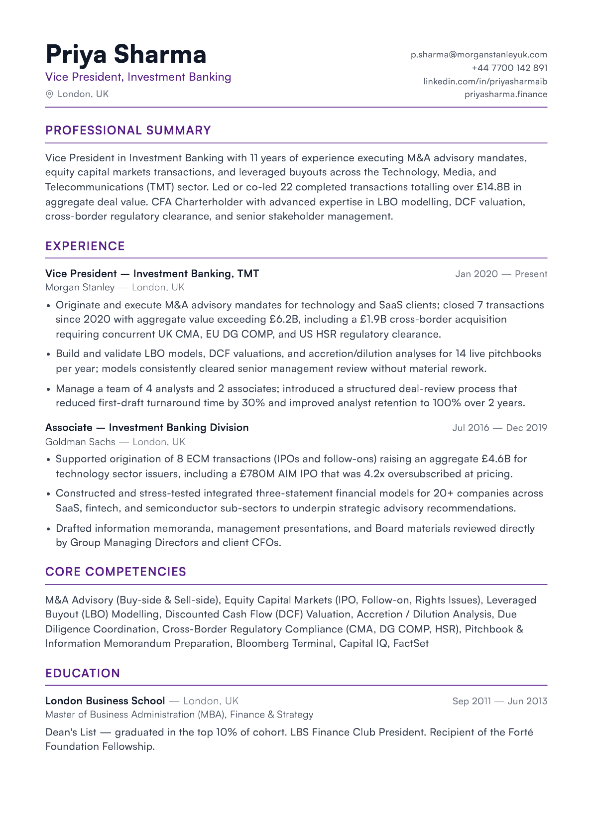 UX Designer resume template preview